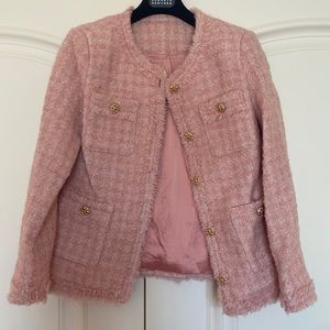 Pink tweed blazer